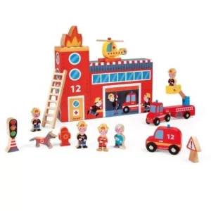 CASERNE DE POMPIERS EN BOIS REF 08522