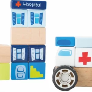 KIT DE CONSTRUCTION AMBULANCE EN BOIS REF 10079