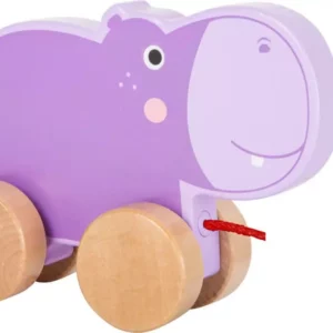 HIPPOPOTAME A TIRER EN BOIS REF 10611