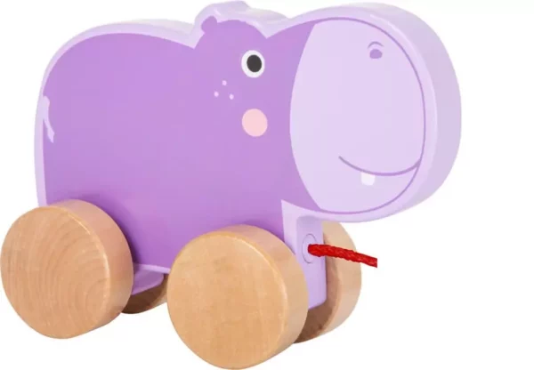 HIPPOPOTAME A TIRER EN BOIS REF 10611