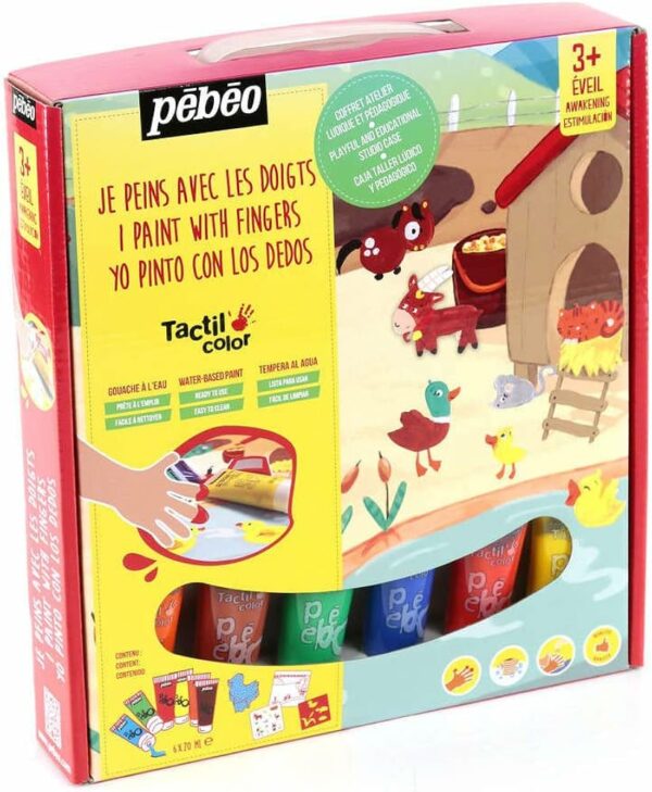 COFFRET PEINTURE AUX DOIGTS ANIMAUX DE LA FERME REF 635805