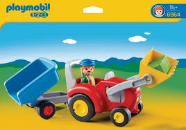 PLAYMOBIL 1.2.3. FERMIER AVEC TRACTEUR REF 6964