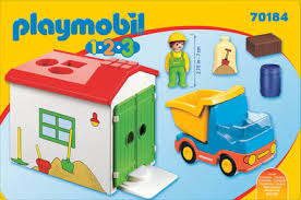 PLAYMOBIL 1.2.3. OUVRIER AVEC CAMION REF 70184