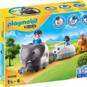 PLAYMOBIL 1.2.3 TRAIN DES ANIMAUX REF 70405