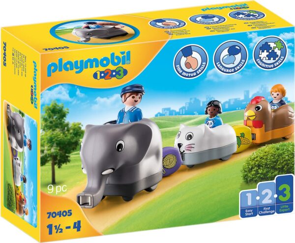 PLAYMOBIL 1.2.3 TRAIN DES ANIMAUX REF 70405