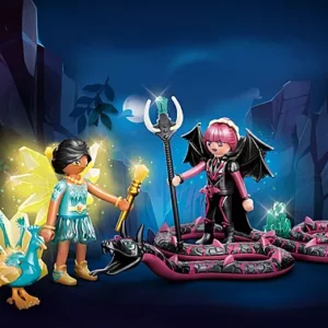 CRISTAL FAIRY ET BAT FAIRY AVEC ANIMAUX PLAYMOBIL REF 70803