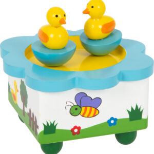 BOîTE A MUSIQUE CANARDS EN BOIS REF 7489