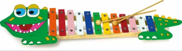 XYLOPHONE CROCODILE EN BOIS ET METAL REF 7977