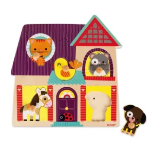 PUZZLE EN BOIS ANIMAUX REF 07078