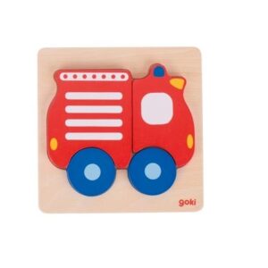 PUZZLE EN BOIS CAMION DE POMPIER REF 57718