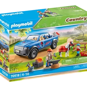 PLAYMOBIL COUNTRY MARECHAL-FERRANT ET VEHICULE REF 70518