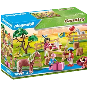 PLAYMOBIL COUNTRY DECORATION DE FETE AVEC PONEYS REF 70997