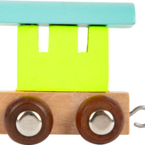 TRAIN DE LETTRE WAGON COLORE EN BOIS REF 7895