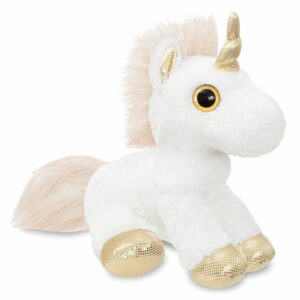 AURORA PELUCHE LICORNE DOREE 30 CM