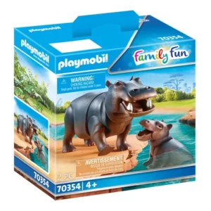 PLAYMOBIL FAMILY FUN HIPPOPOTAME ET SON PETIT REF 70354