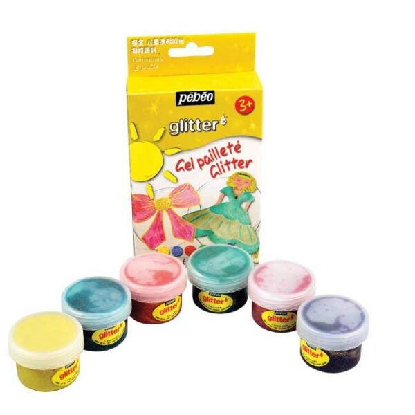 PEBEO KIT DE 6 POTS PAILLETTES REF 055640